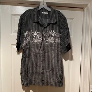 Tommy Bahama Black and White Palm Tree Shirt